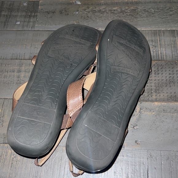 Life Stride Soft System Brown Leather Sandals Size 9.5 - Picture 3 of 4